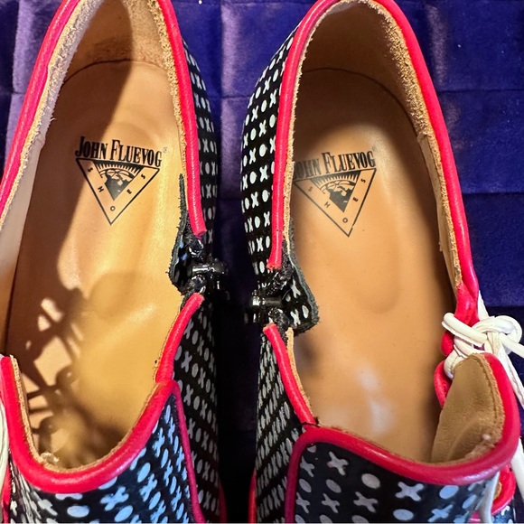 Fluevog Enneagram Receptive Shoe with Side Lace in Black/Red ๐ค๐คโค๏ธ - Picture 9 of 12